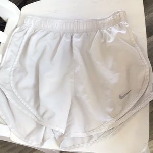 White Nike shorts